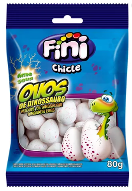 imagem de CHICLE FINI OVOS DINOS.80G