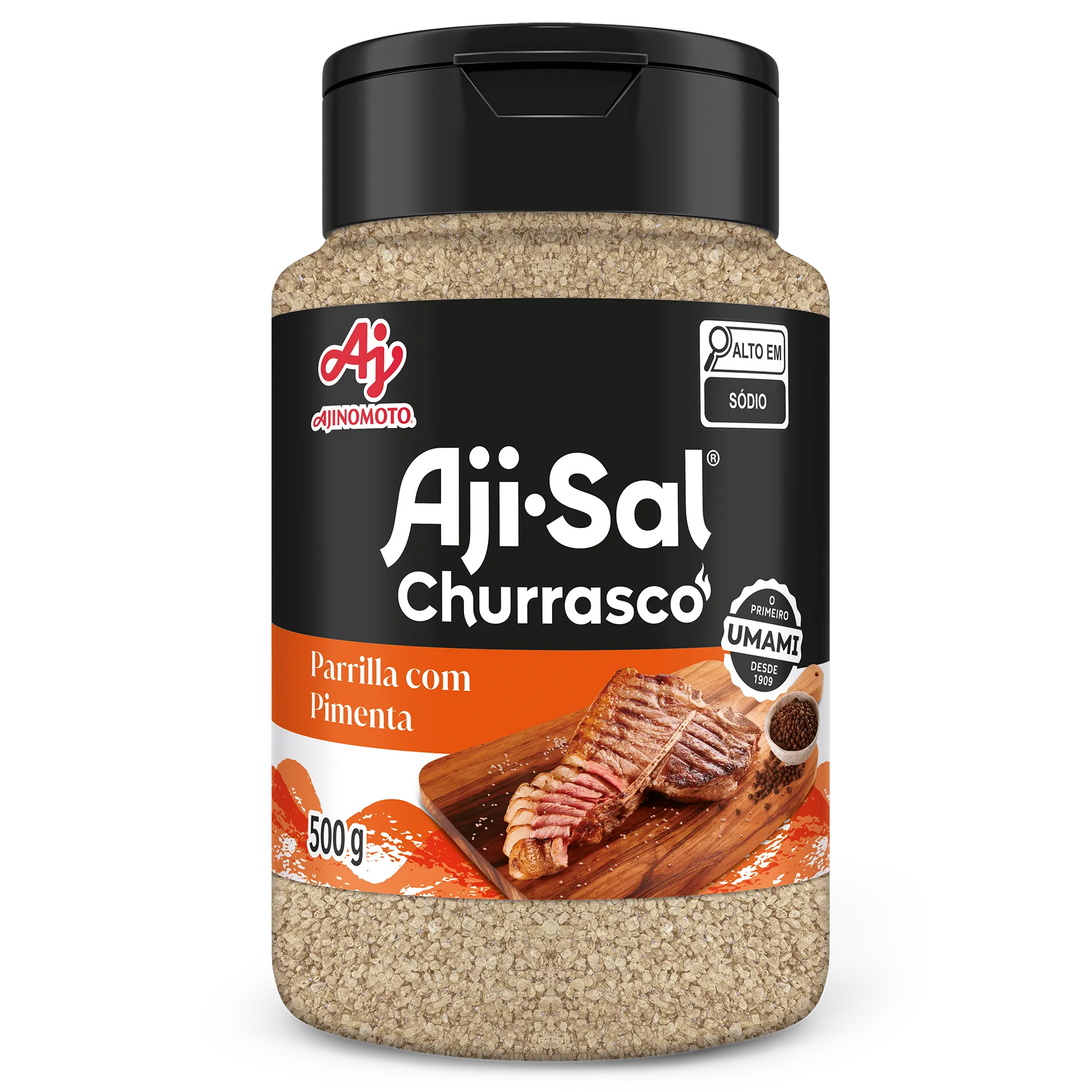 imagem de SAL AJI-SAL 500G CHURRASCO PARRI.C/ PIMENTA