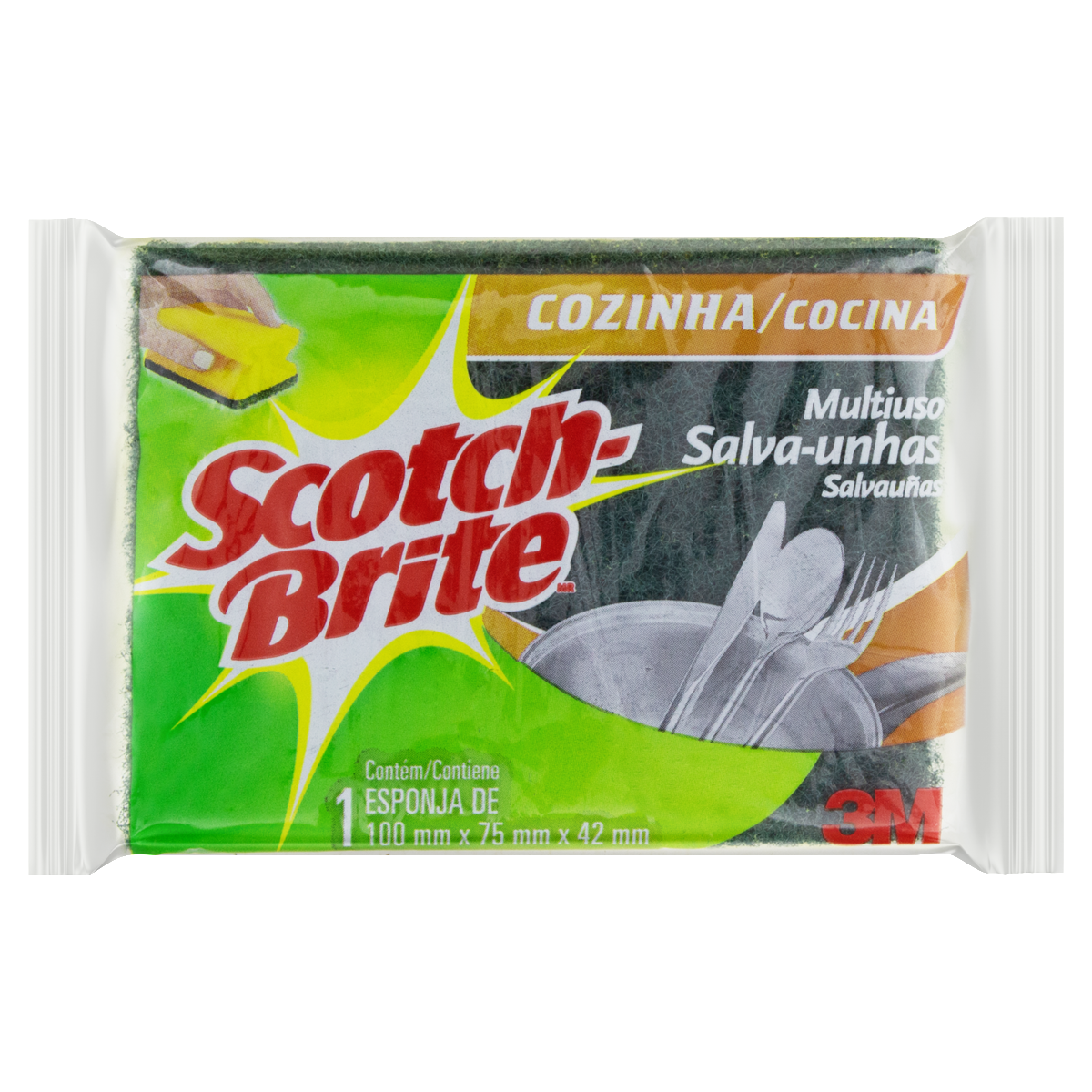 imagem de ESPONJA MULTIUSO COZINHA SALVA-UNHAS SCOTCH-BRITE