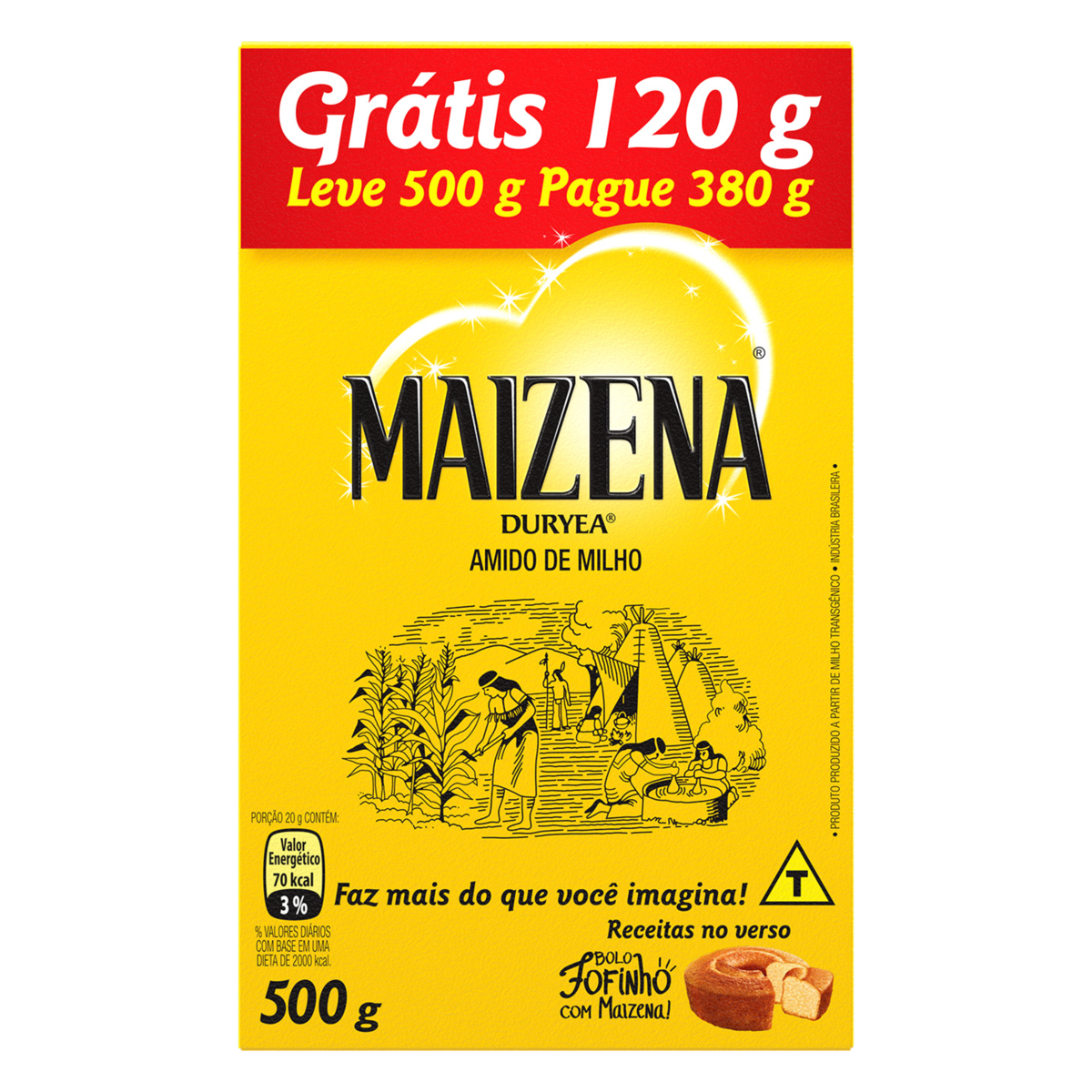 imagem de AMIDO DE MILHO MAIZENA 500G L500G P380G