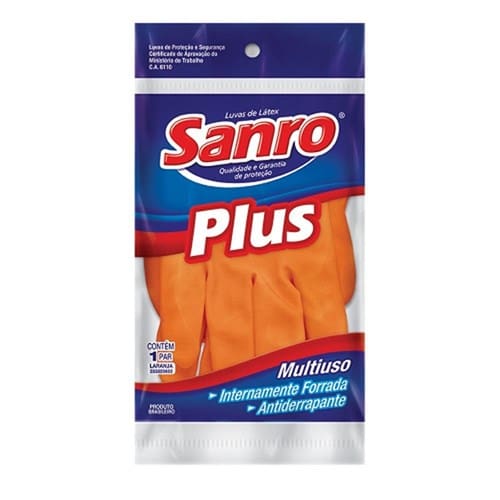 imagem de LUVA LATEX SANRO P LAR.PLUS