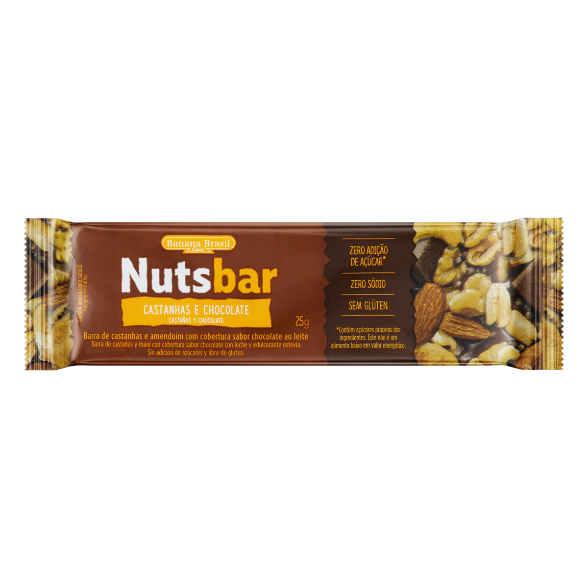 imagem de BARRA NUTS BAR 25G CAST.CHOCOLATE OLATE