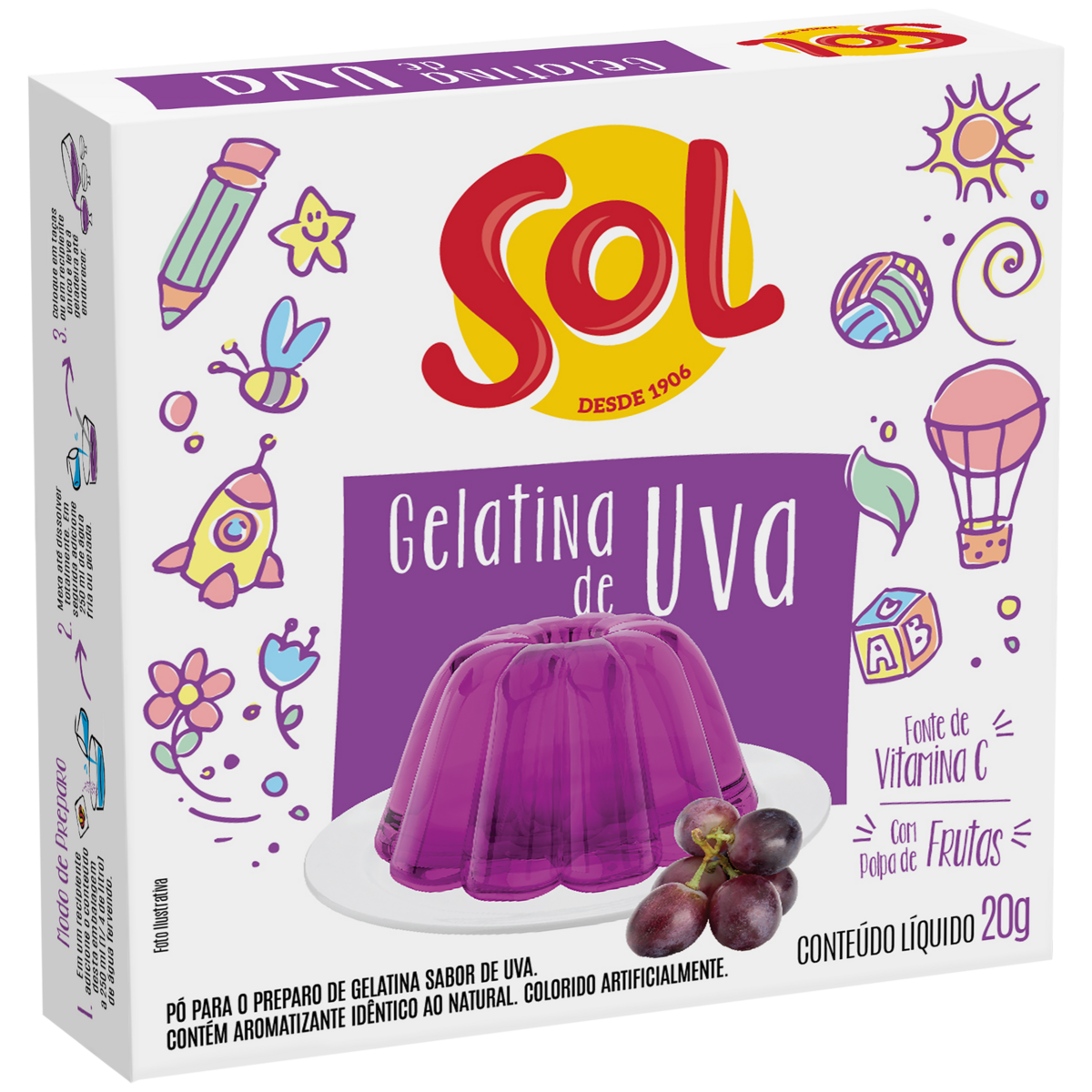 imagem de GELATINA SOL D.UVA 20G