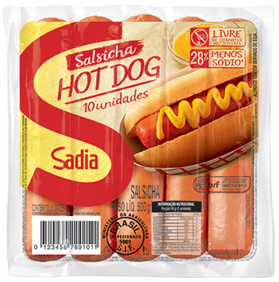 imagem de SALSICHA SADIA HOT DOG 500G MS