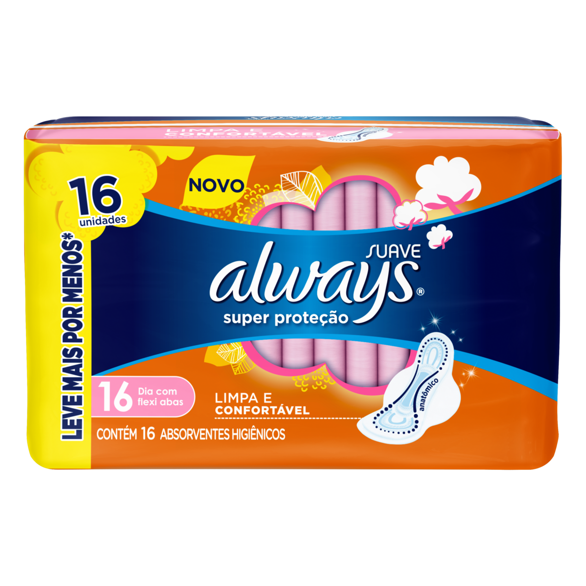 imagem de ABSORVENTE COM ABAS DIA SUAVE ALWAYS SUPER PROTEÇÃO 16UN