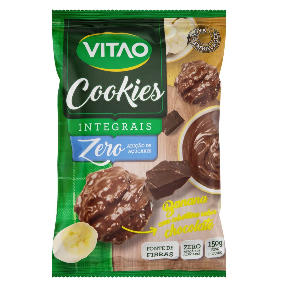 imagem de COOKIES VITAO INT.BANANA CHOC.120G