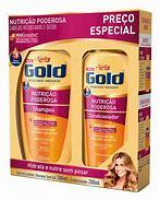 imagem de Kit Shampoo 300ml + Condicionador 200ml Niely Gold Nutrição Poderosa